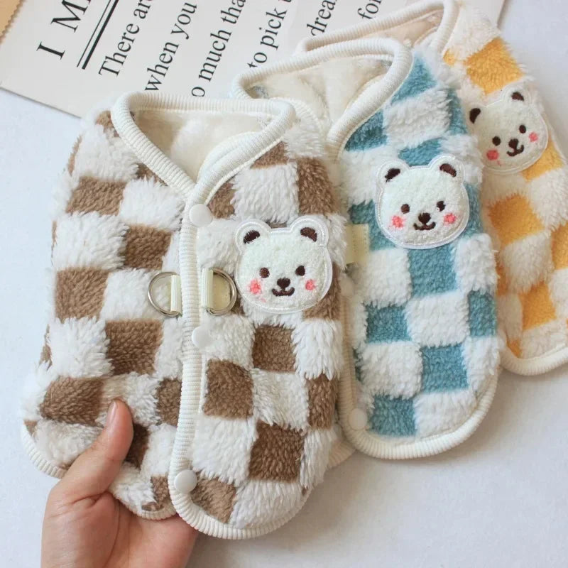 Plaid Pet Dog Coat