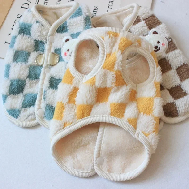 Plaid Pet Dog Coat